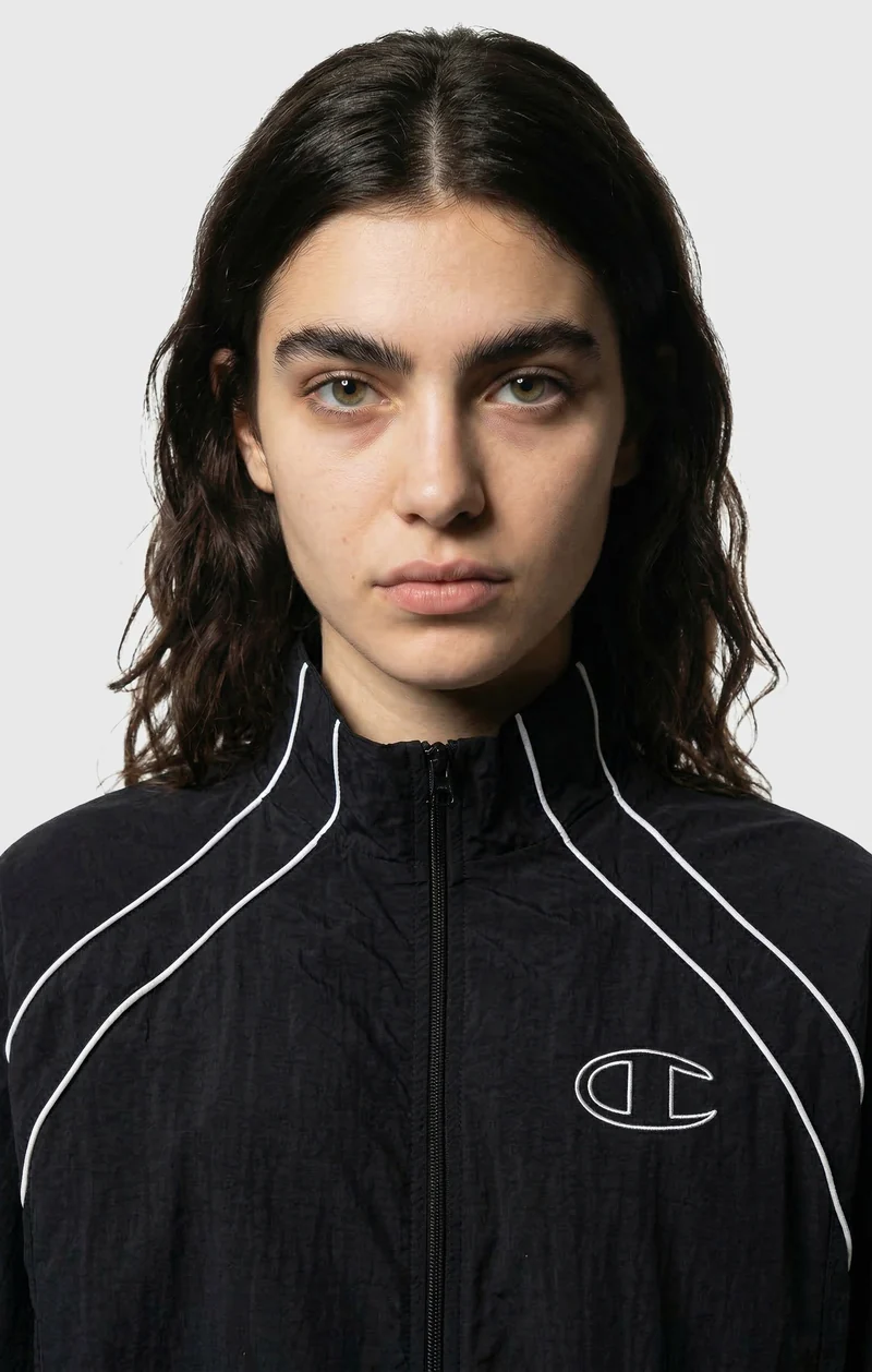 Women’s Woven Nylon Full-Zip Track Top Loose Fit