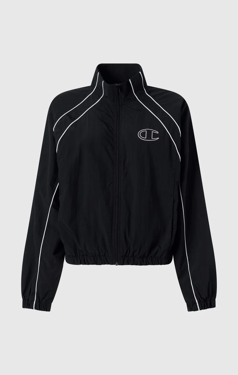 Women’s Woven Nylon Full-Zip Track Top Loose Fit