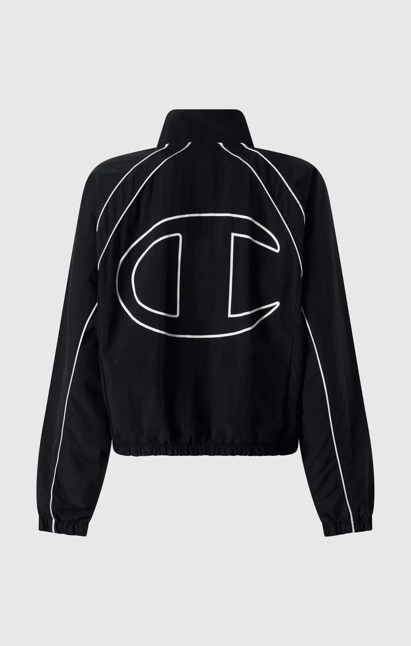 Women’s Woven Nylon Full-Zip Track Top Loose Fit