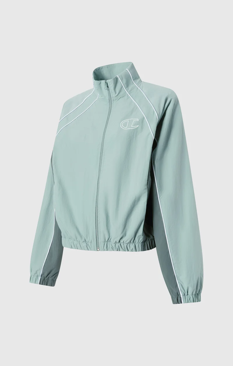 Women’s Woven Nylon Full-Zip Track Top Loose Fit