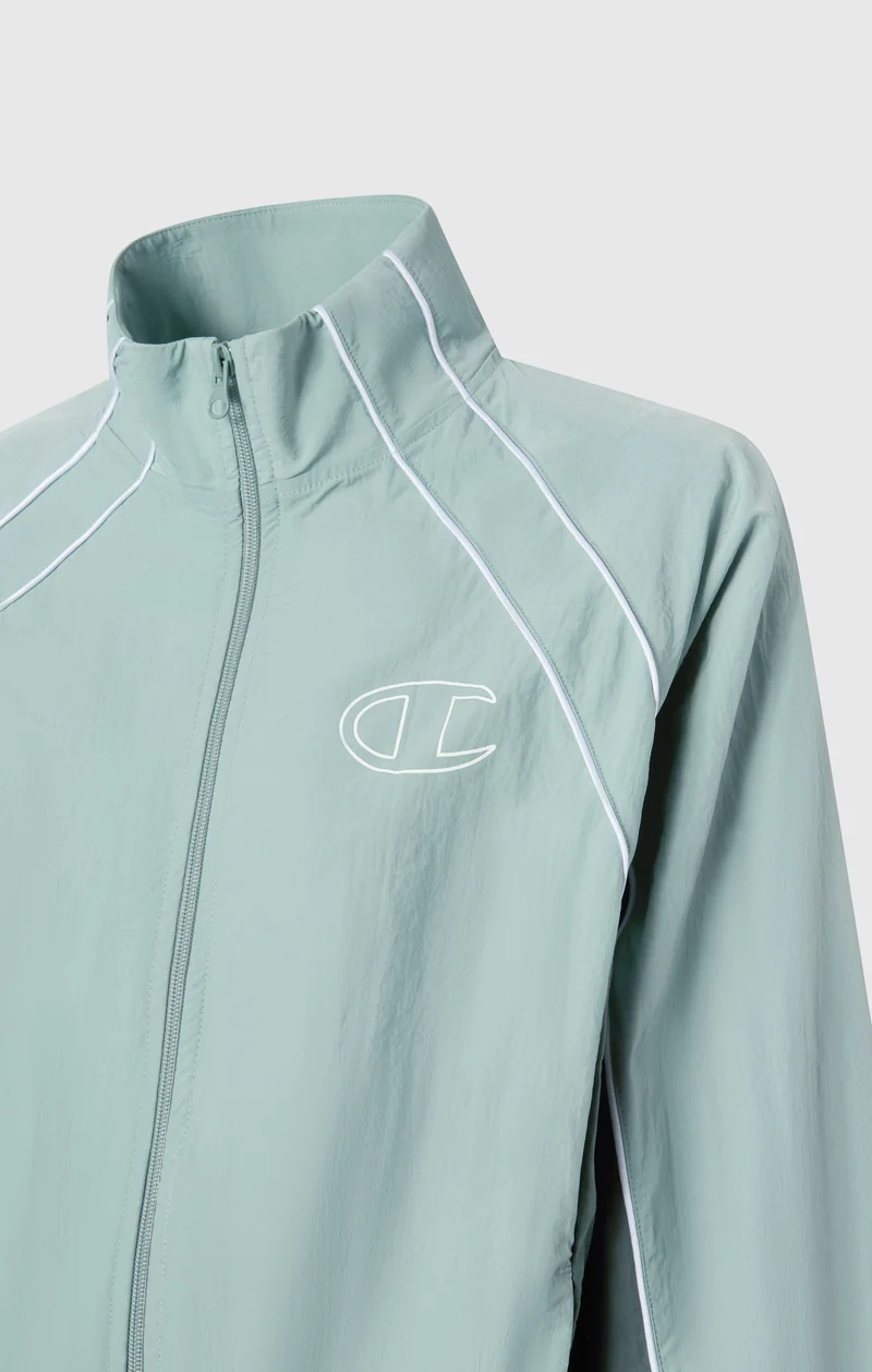 Women’s Woven Nylon Full-Zip Track Top Loose Fit