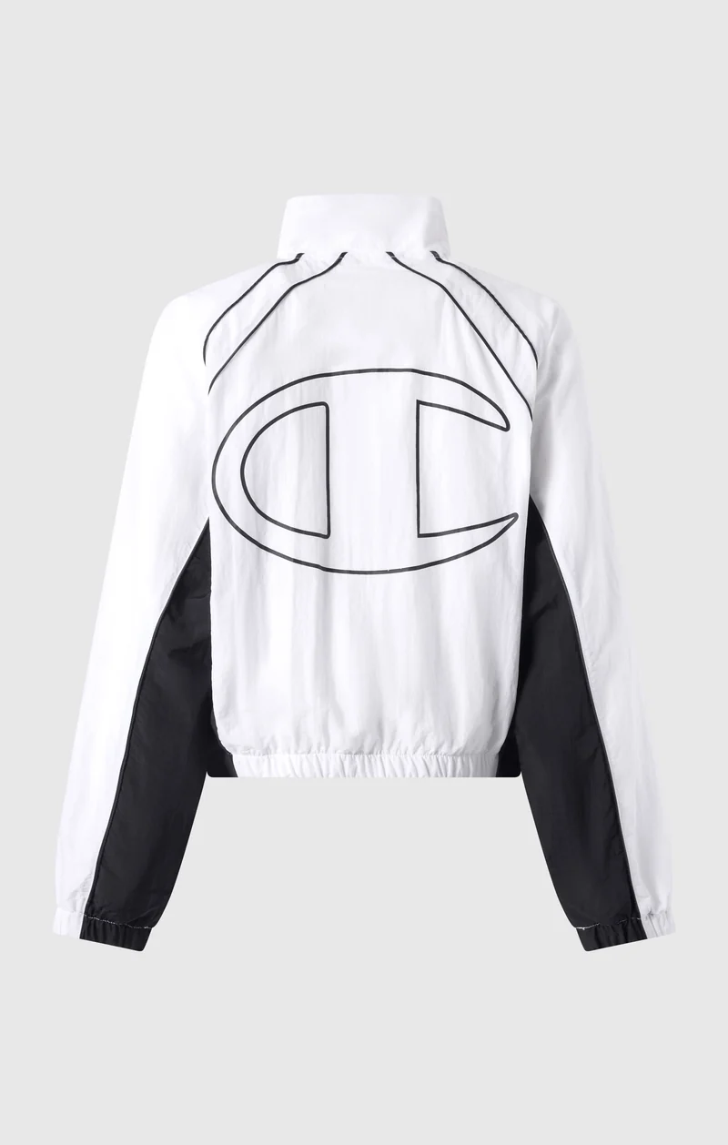 Women’s Woven Nylon Full-Zip Track Top Loose Fit