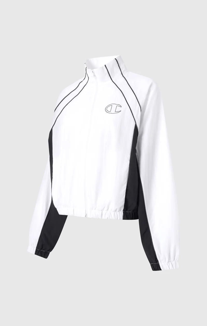 Women’s Woven Nylon Full-Zip Track Top Loose Fit