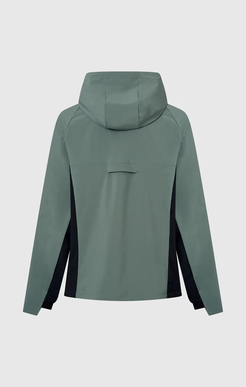 Men’s Stretch Woven Nylon Hooded Track Top Slim Fit