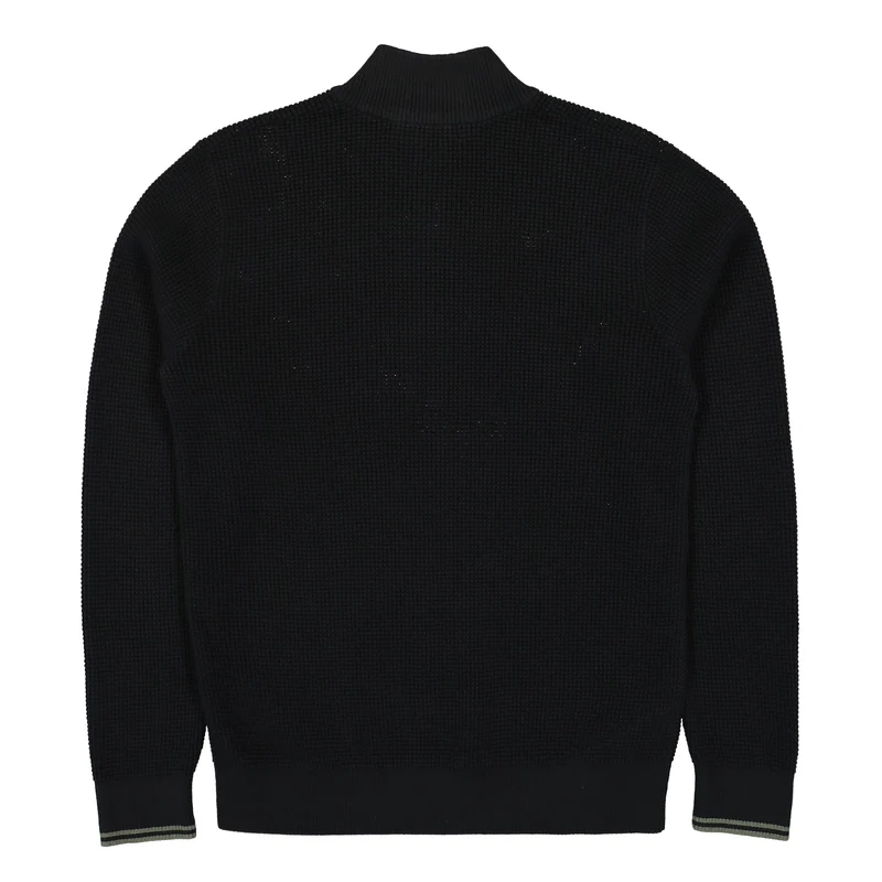 Waffle Stitch Half Zip Jumper