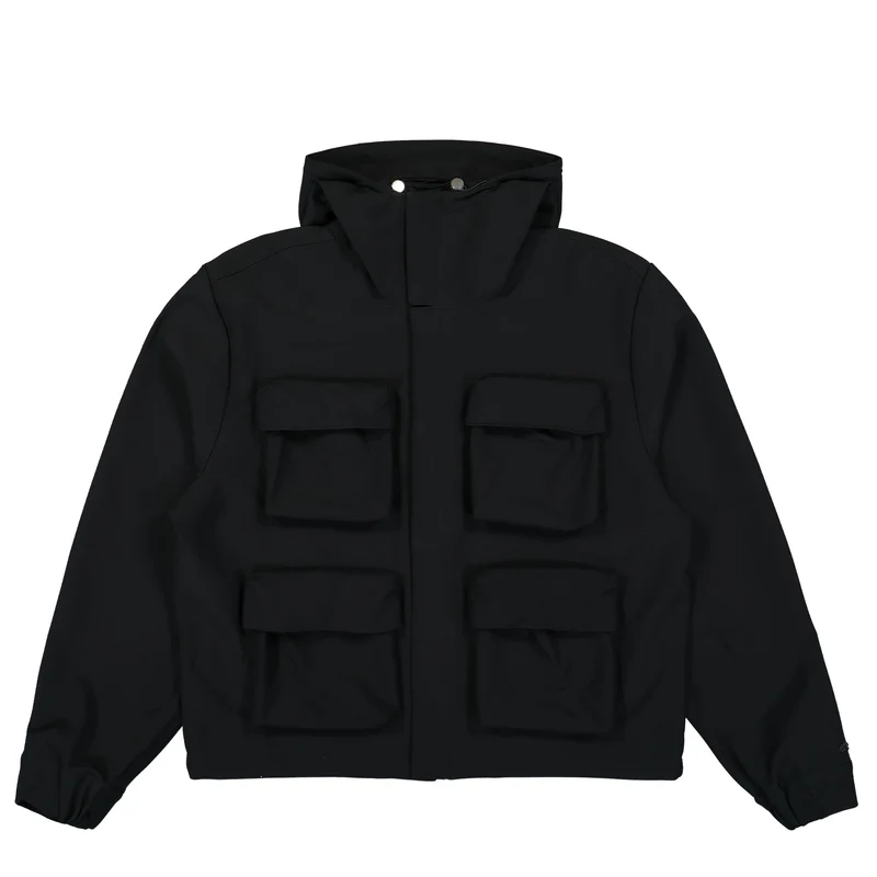3D Pockets Hooded PES Jacket