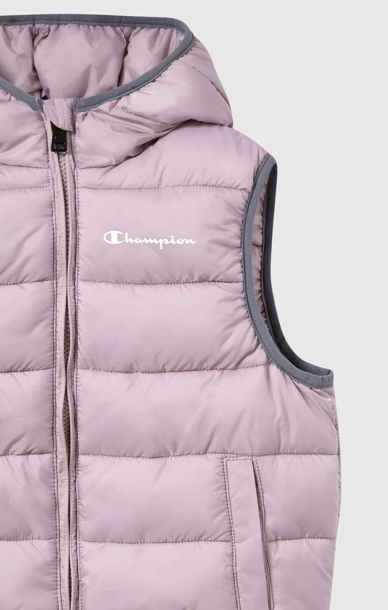 Padded Hooded Vest with Full Zip for Kids