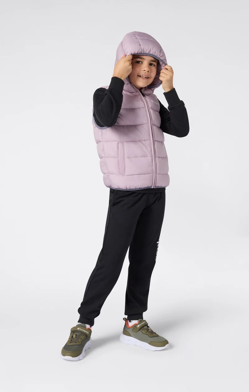 Padded Hooded Vest with Full Zip for Kids