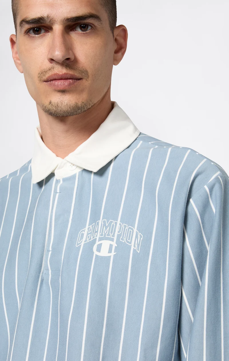 Men’s Striped Polo Street Varsity