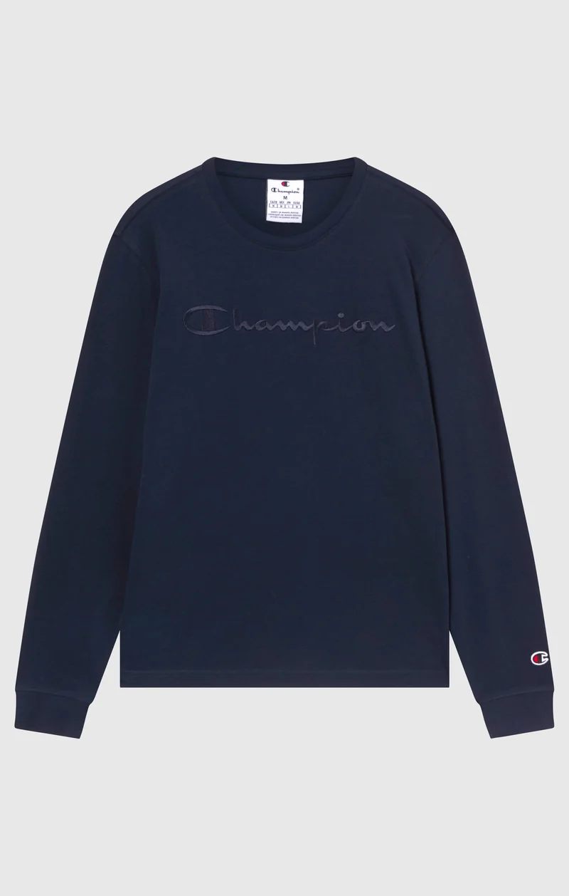 Men’s Crewneck Long Sleeve With Big Embroidery Logo T-Shirt Icons
