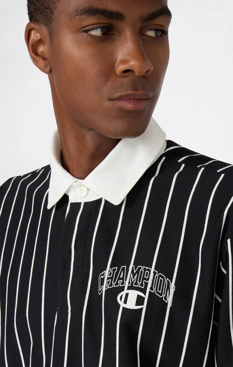 Men’s Striped Polo Street Varsity