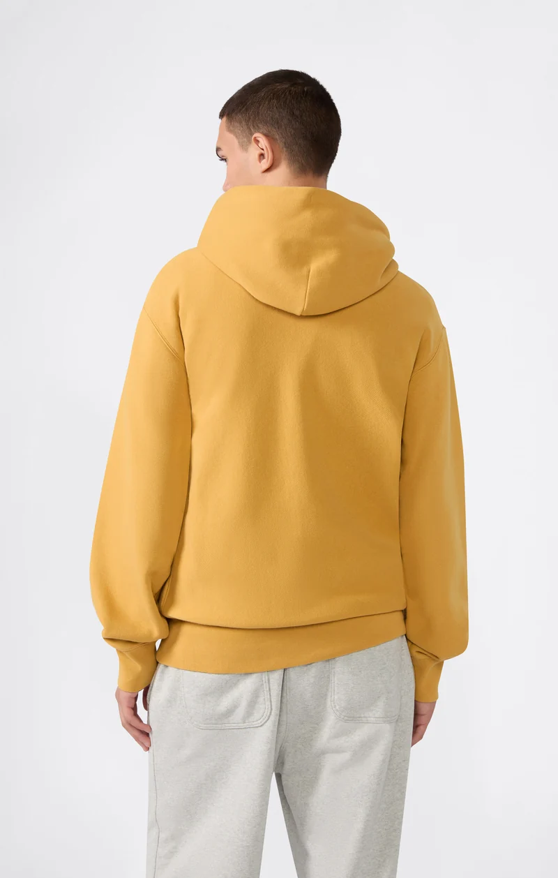 Men’s Heavyweight Hoodie with Brushed Fleece Interior Reverse Weave
