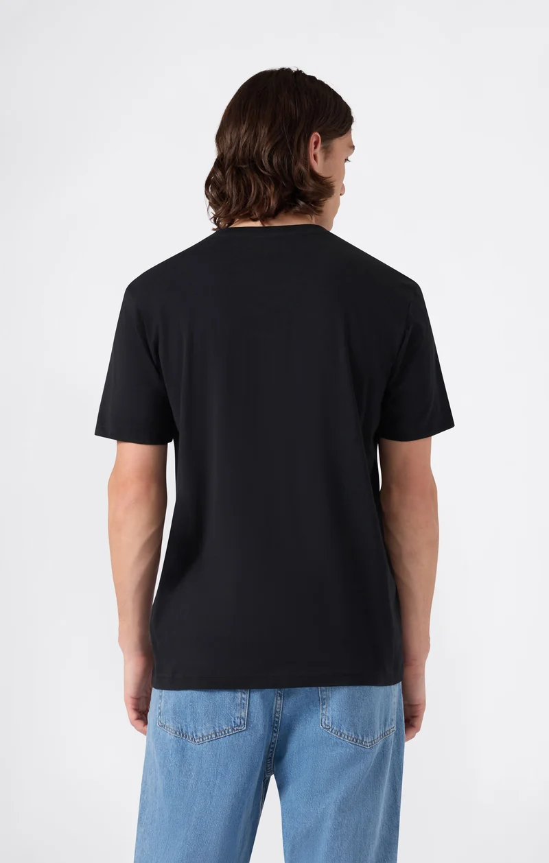 Men’s T-Shirt with Small Embroidered Logo Icons