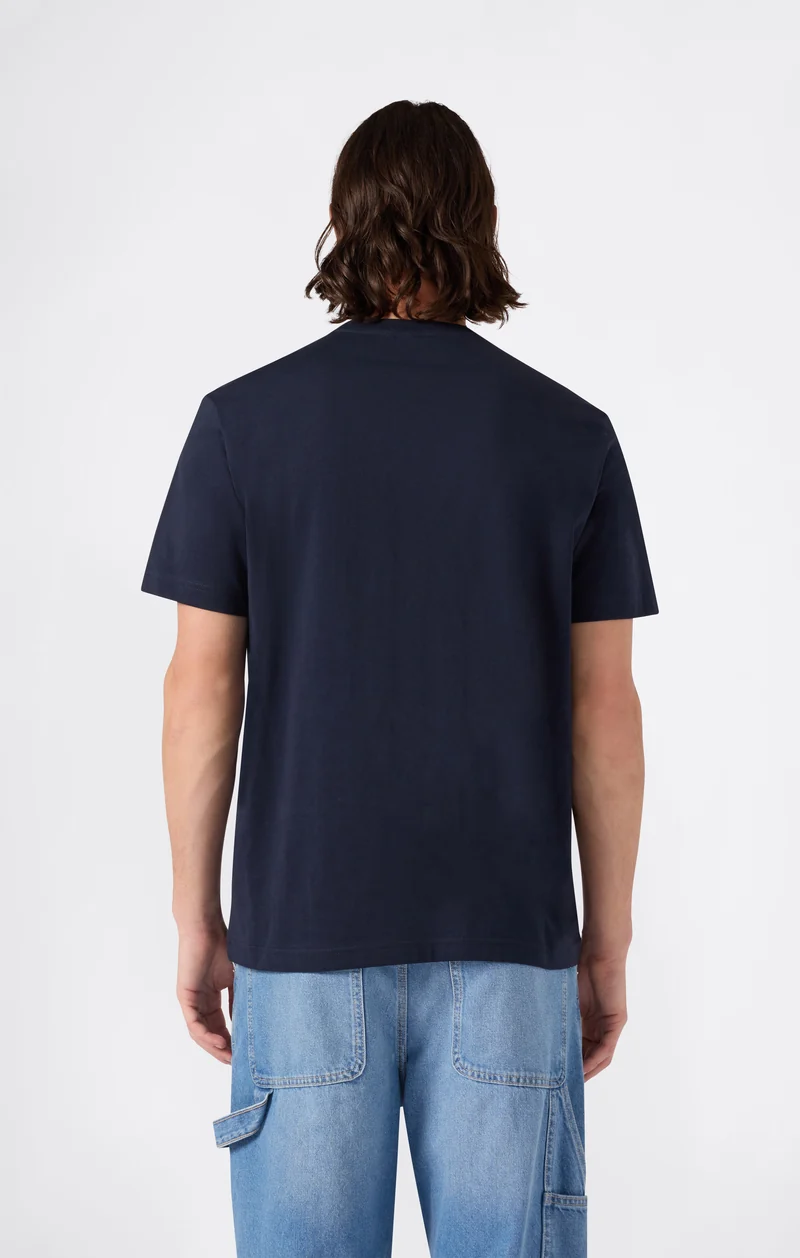 Men’s T-Shirt with Small Embroidered Logo Icons
