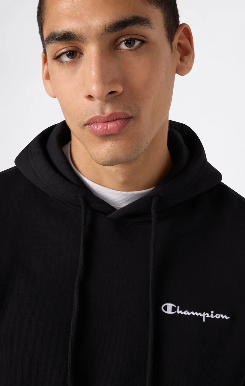 Men’s Fleece Hoodie with Small Embroidered Logo Icons