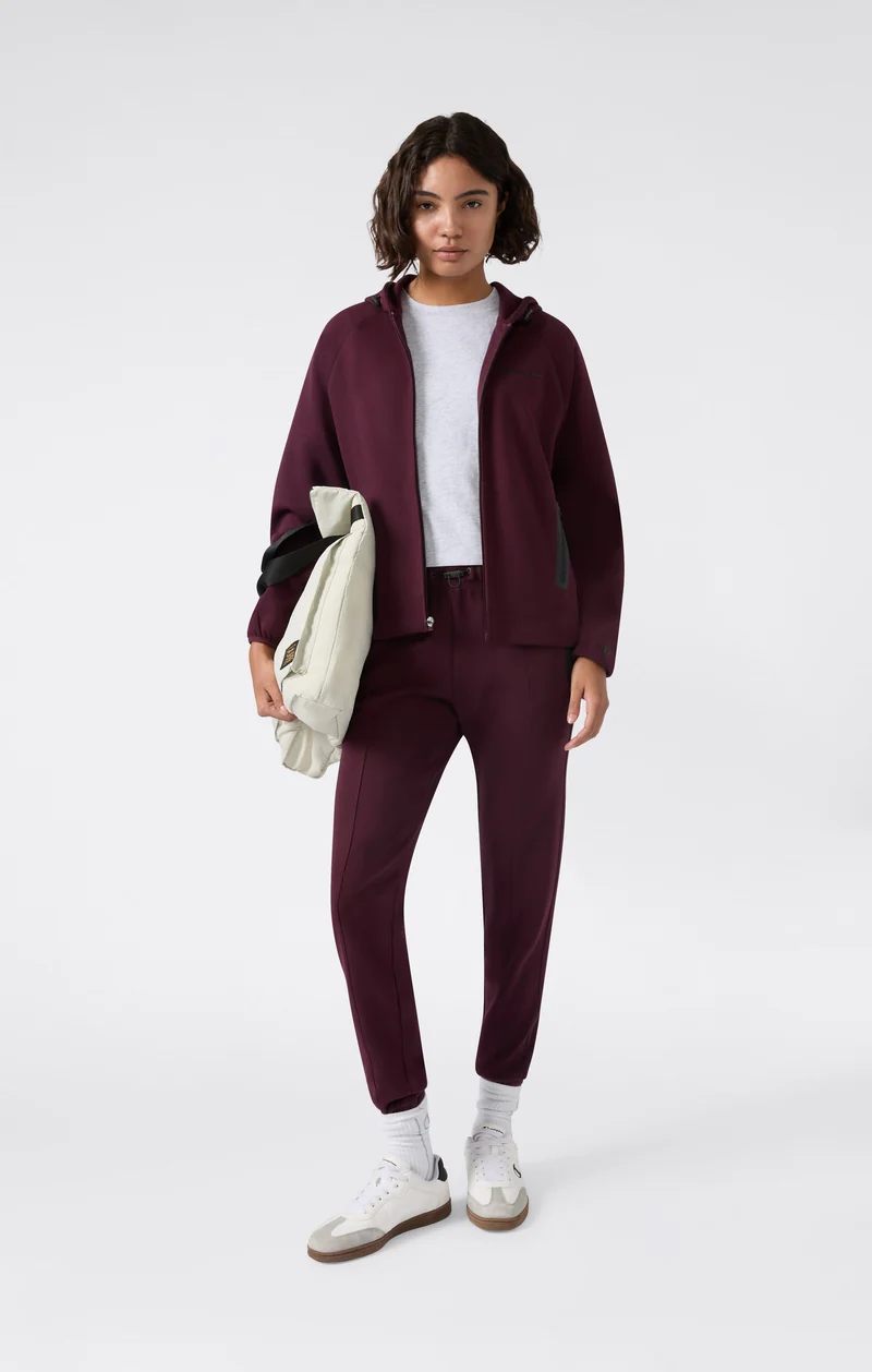 Women’s Full Zip Hoodie Stretch Poly-Cotton Sweatshirt C-Tech