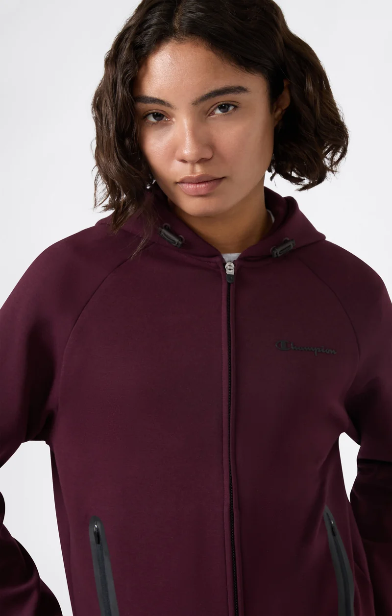 Women’s Full Zip Hoodie Stretch Poly-Cotton Sweatshirt C-Tech
