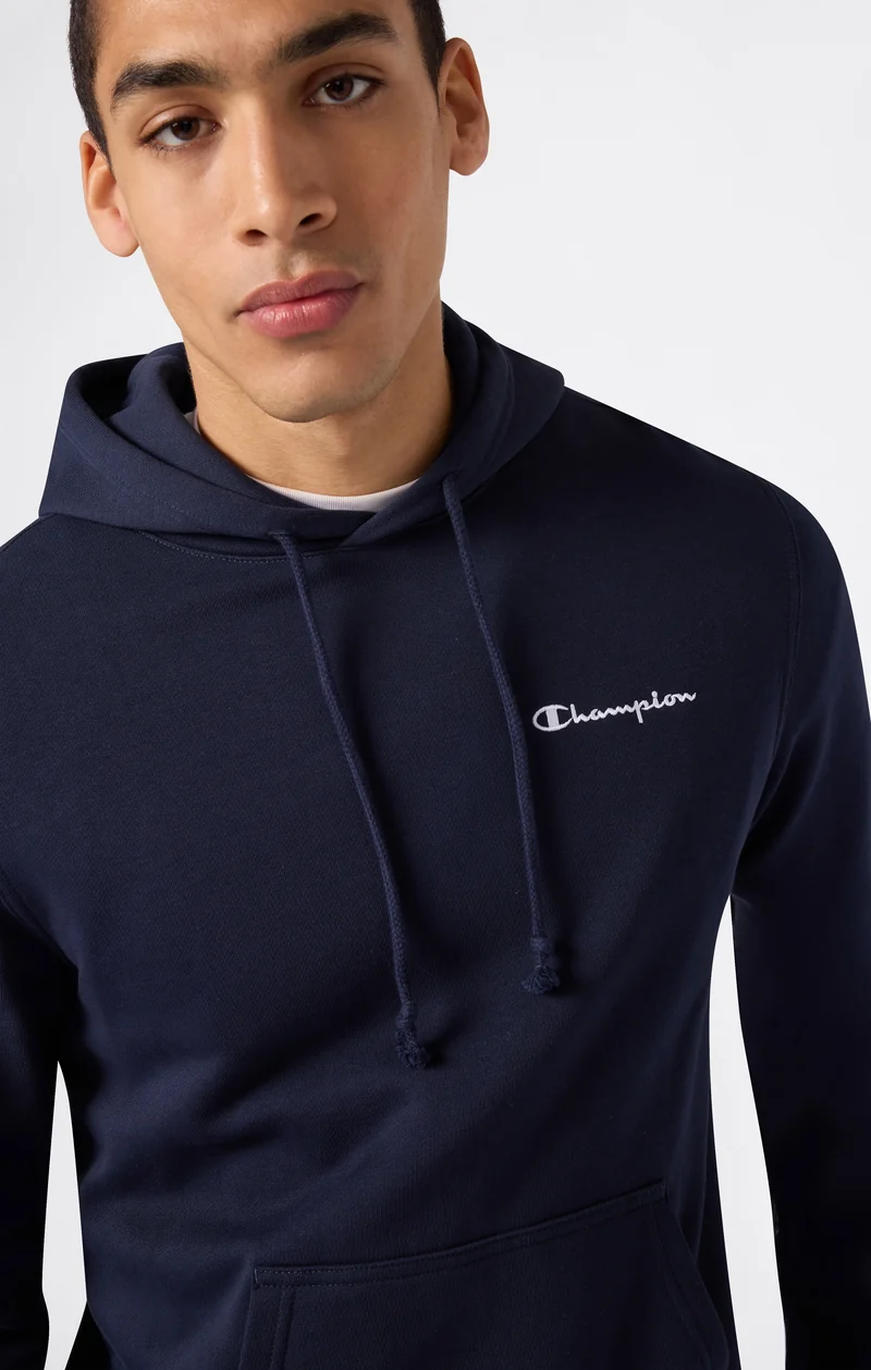 Men’s Fleece Hoodie with Small Embroidered Logo Icons