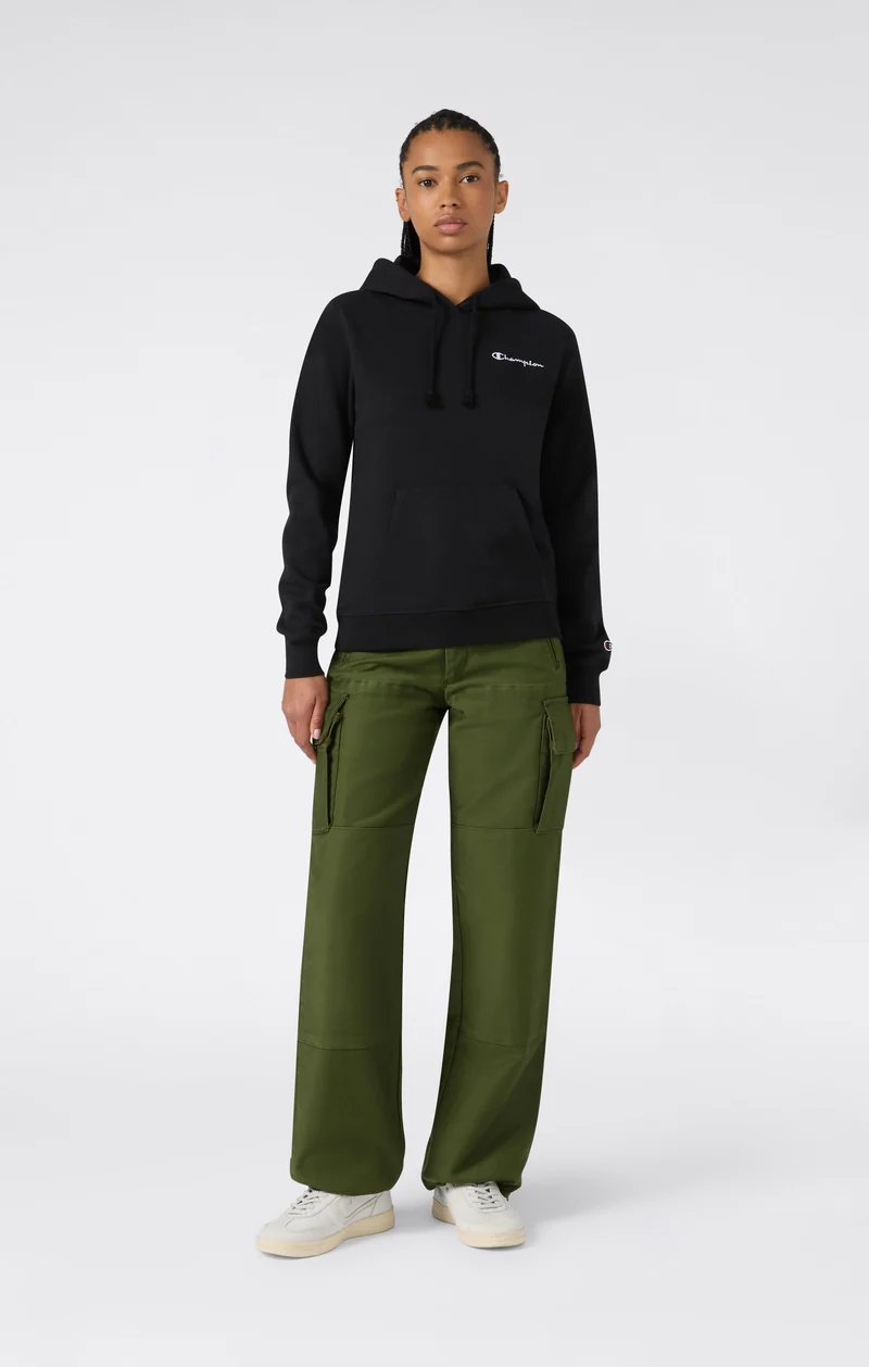 Women’s Fleece Hoodie with Small Embroidered Logo Icons