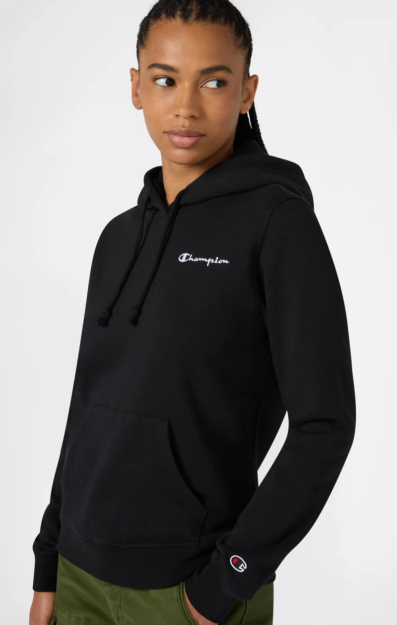 Women’s Fleece Hoodie with Small Embroidered Logo Icons