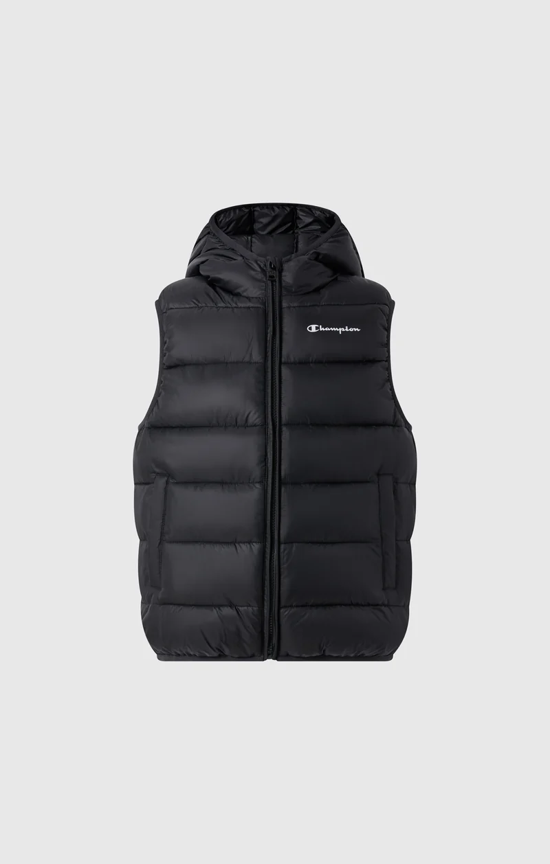 Padded Hooded Vest with Full Zip for Kids