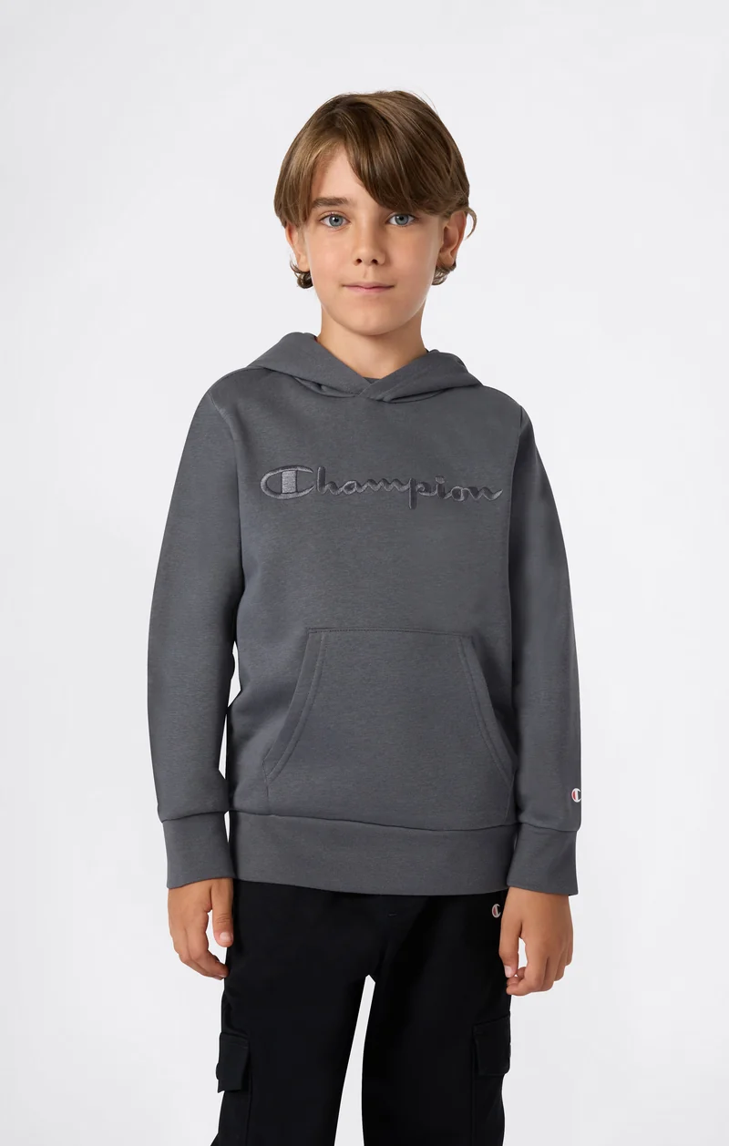 Boys’ Fleece Hoodie with Big Embroidered Logo Icons