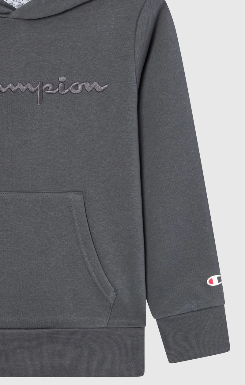 Boys’ Fleece Hoodie with Big Embroidered Logo Icons