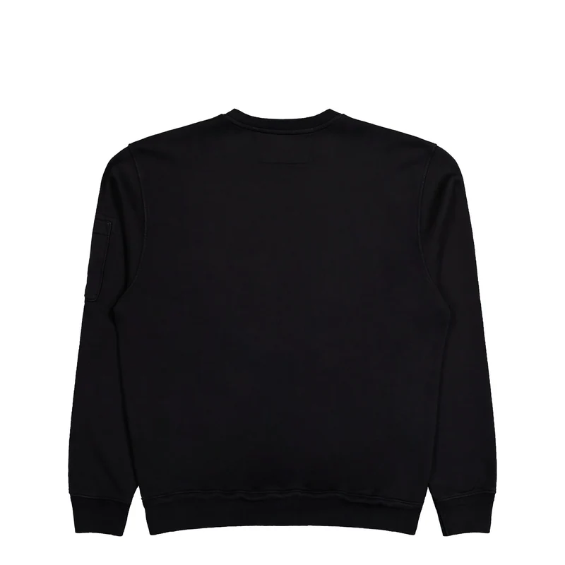 Cotton Diagonal Fleece Crewneck Lens Sweatshirt