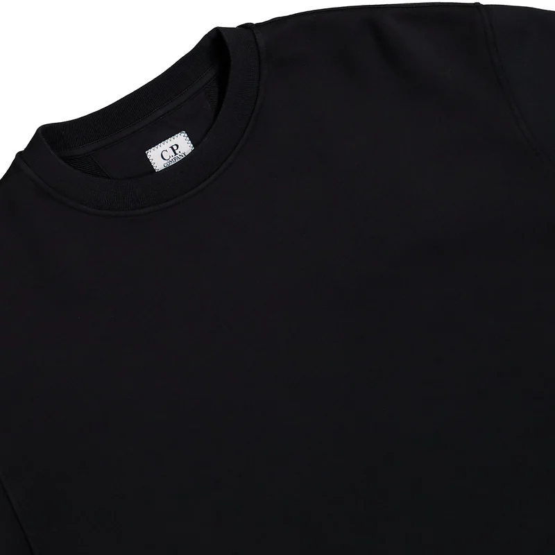 Cotton Diagonal Fleece Crewneck Lens Sweatshirt