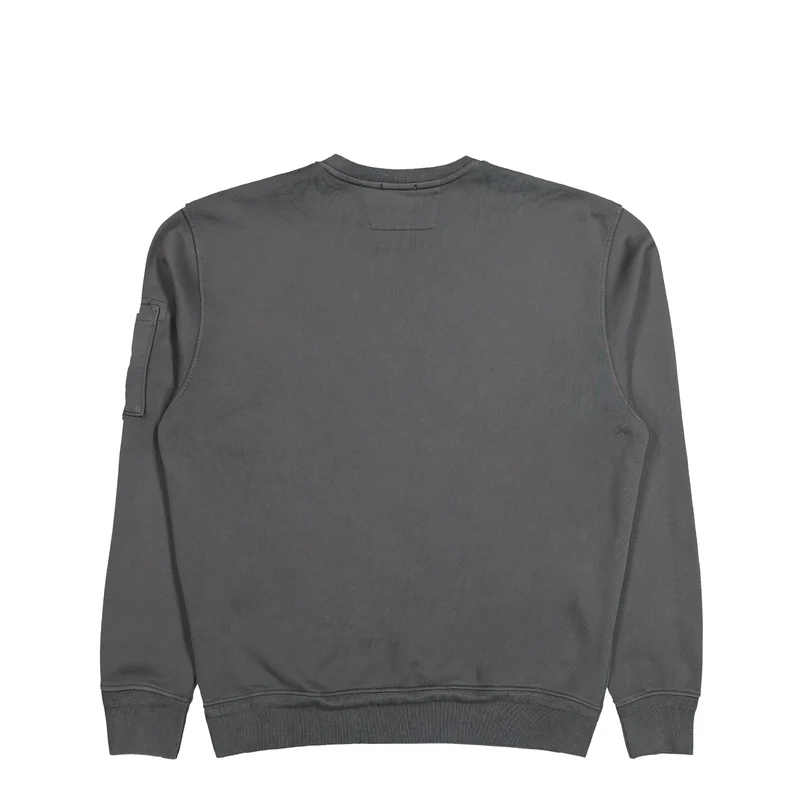 Cotton Diagonal Fleece Crewneck Lens Sweatshirt