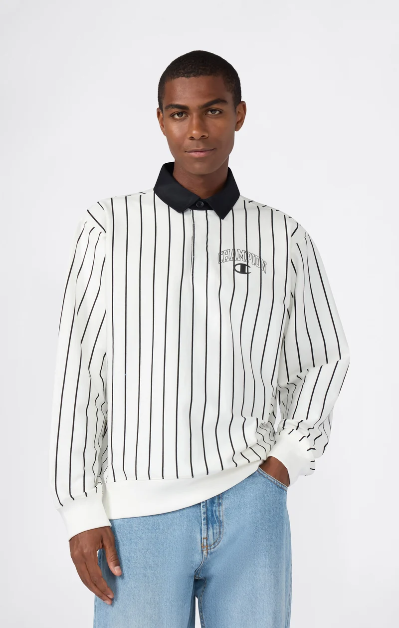 Men’s Striped Polo Street Varsity