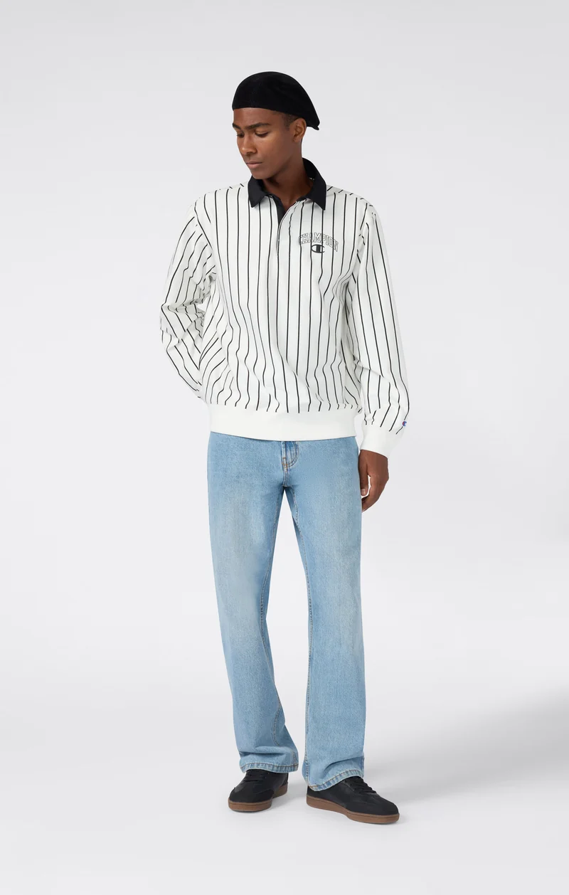 Men’s Striped Polo Street Varsity