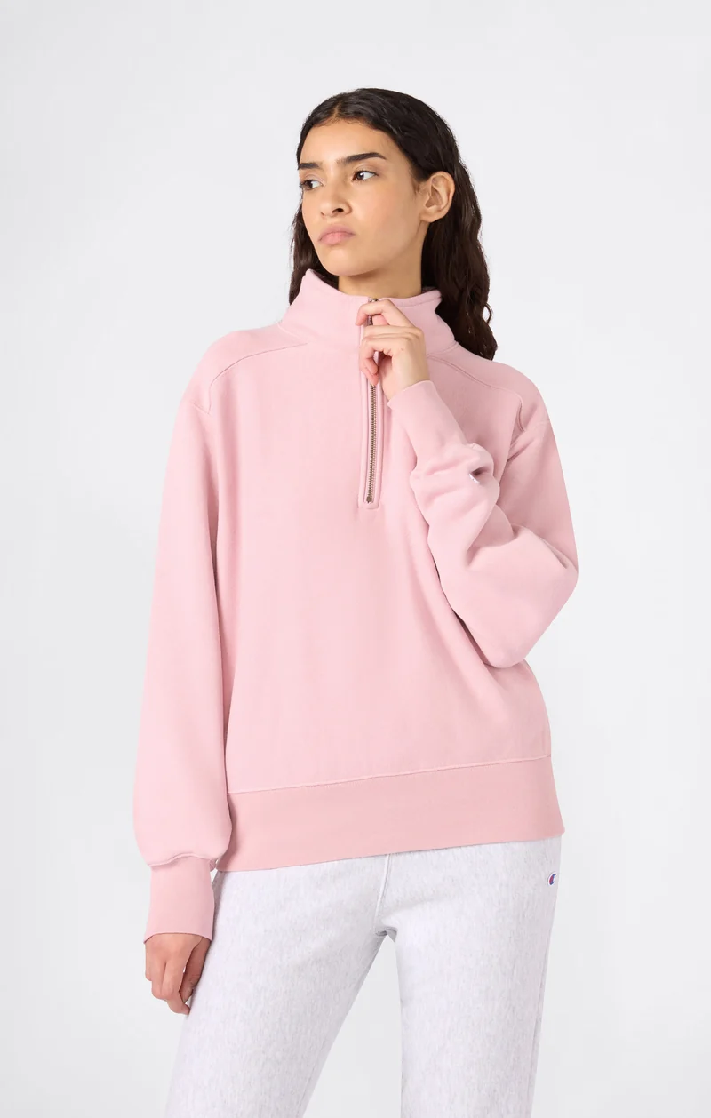 Women’s Heavyweight Half-Zip Fleece Sweatshirt Reverse Weave