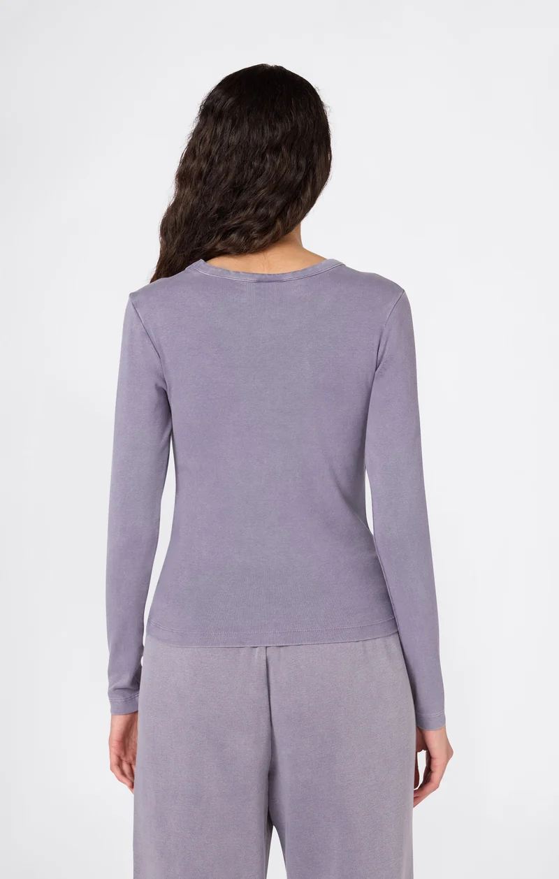 Women's Washed Long Sleeve Fitted T-Shirt Icons