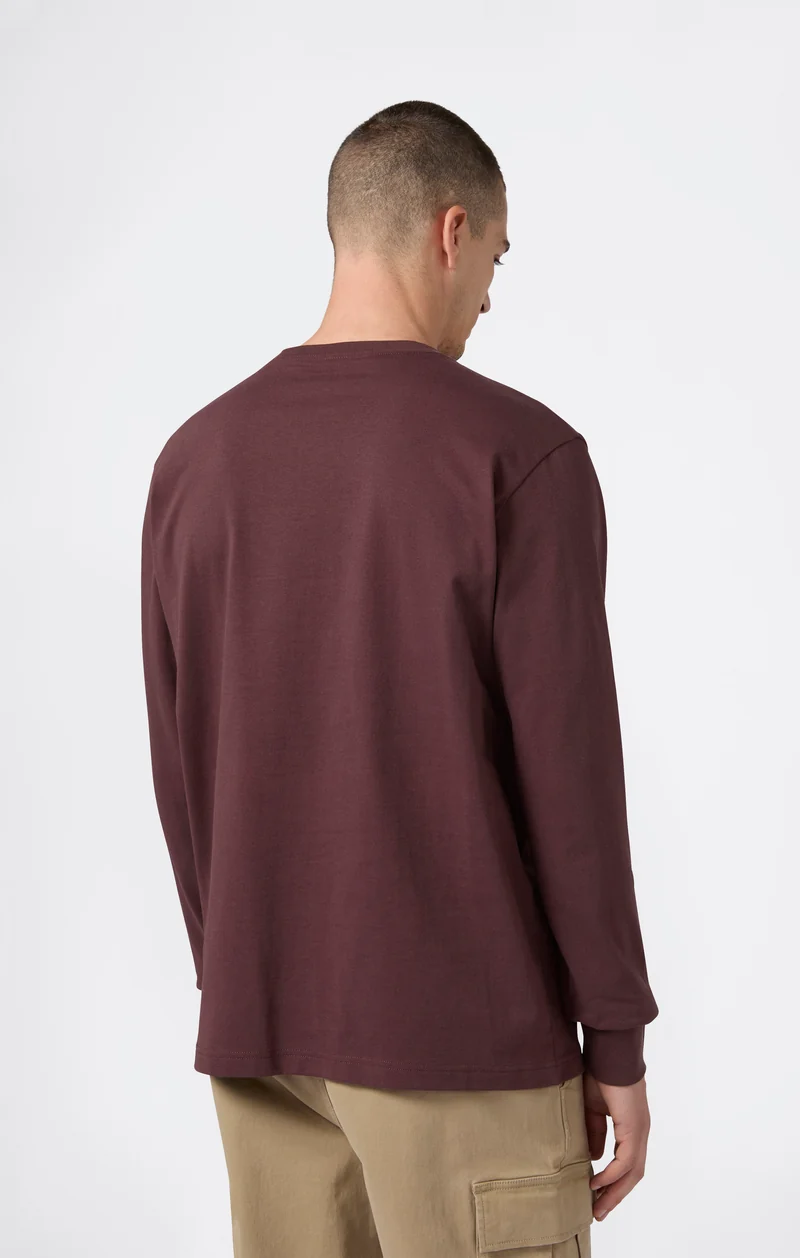 Oversized Men's Long Sleeve T-Shirt in Soft Heavy Cotton