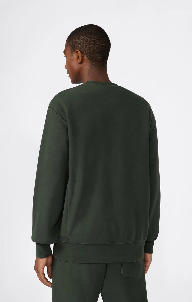 Men’s Heavyweight Crewneck Sweatshirt with Brushed Fleece Interior Reverse Weave