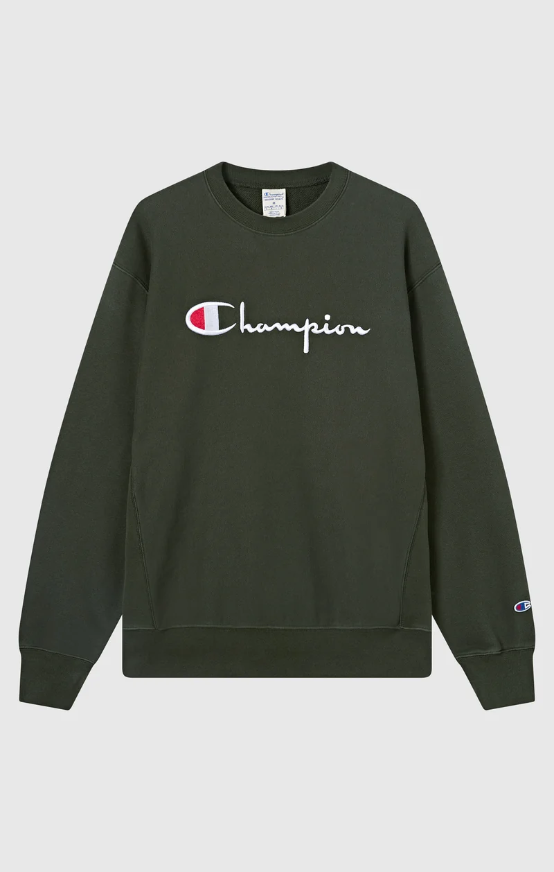 Men’s Heavyweight Crewneck Sweatshirt with Brushed Fleece Interior Reverse Weave