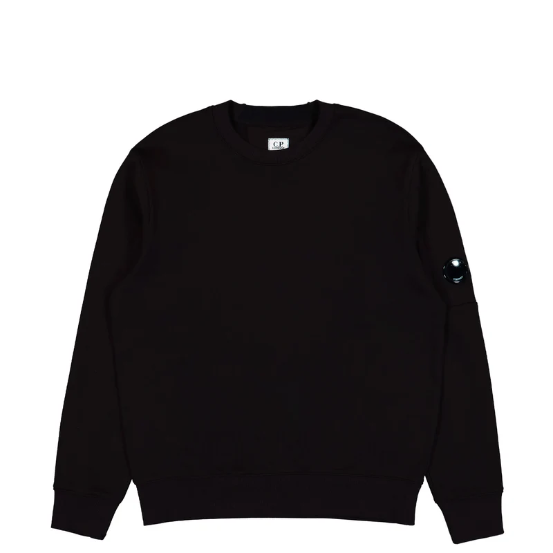 Diagonal Raised Fleece Crew Neck Lens Sweatshirt