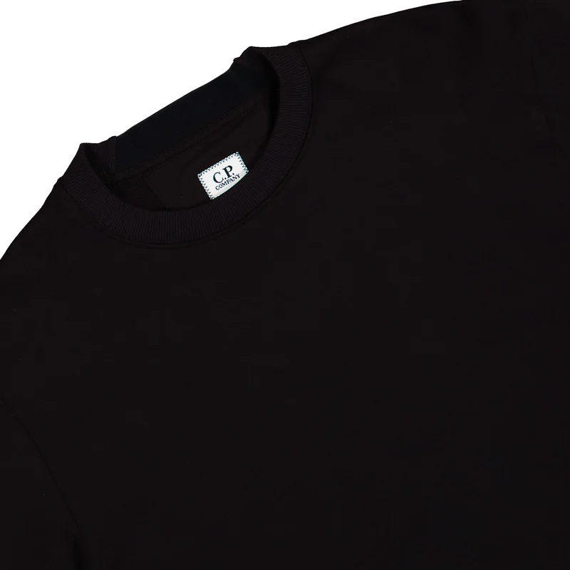 Diagonal Raised Fleece Crew Neck Lens Sweatshirt