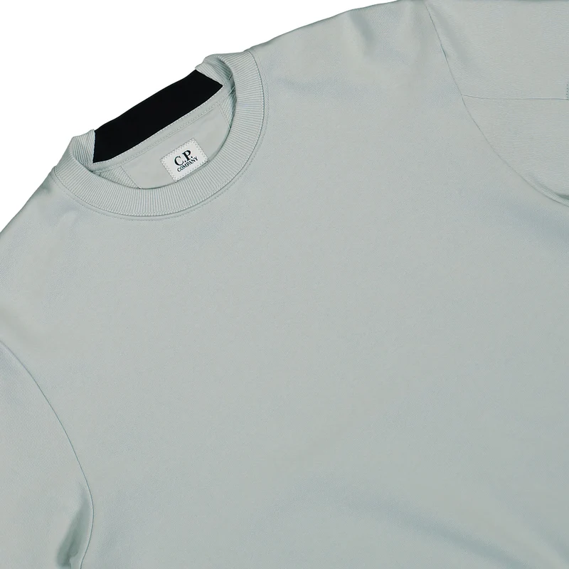 Diagonal Raised Fleece Crew Neck Lens Sweatshirt
