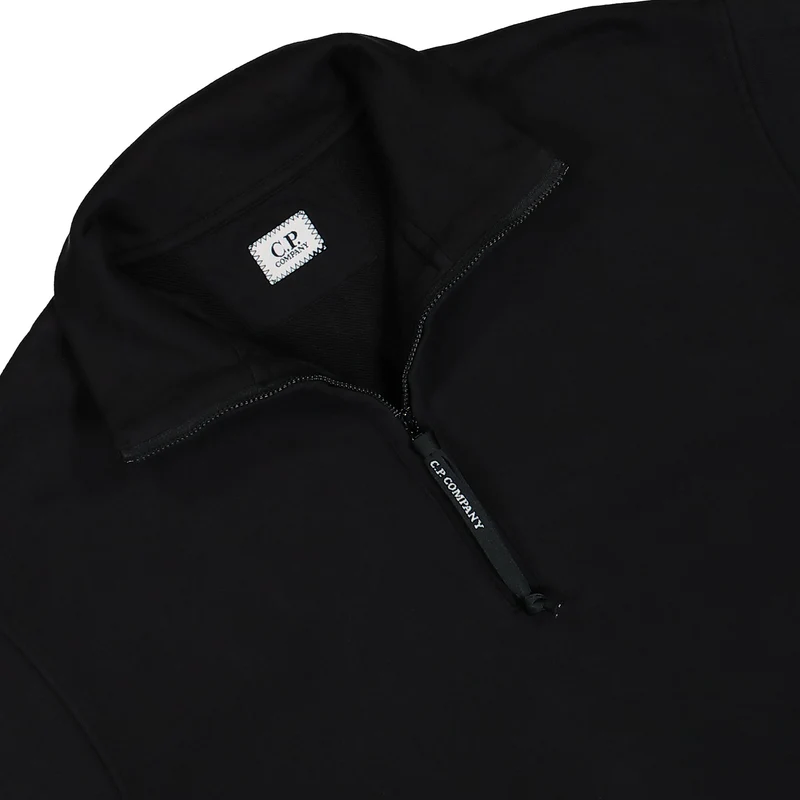 Cotton Diagonal Fleece Half Zip Sweatshirt