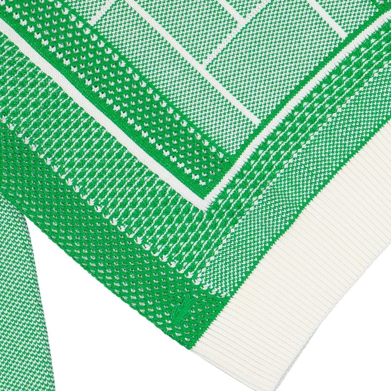 Tennis Court Jacquard Crew Neck Sweater