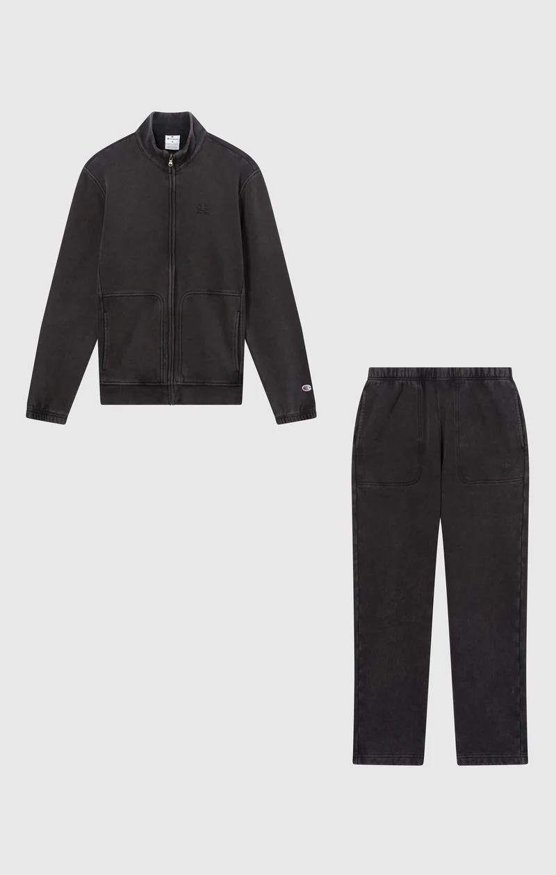 Men’s Fleece Full Zip Suit Washed Icons