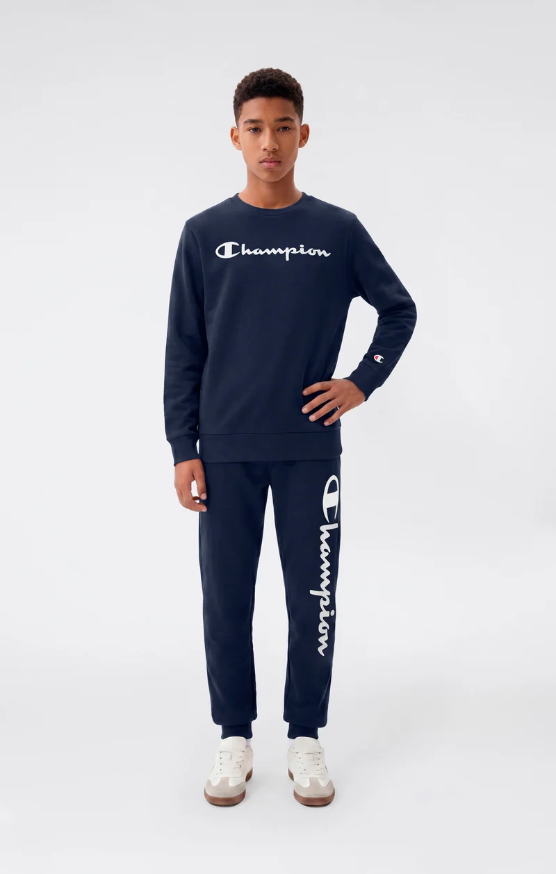Boys' Fleece Crewneck Sweatshirt Script Logo
