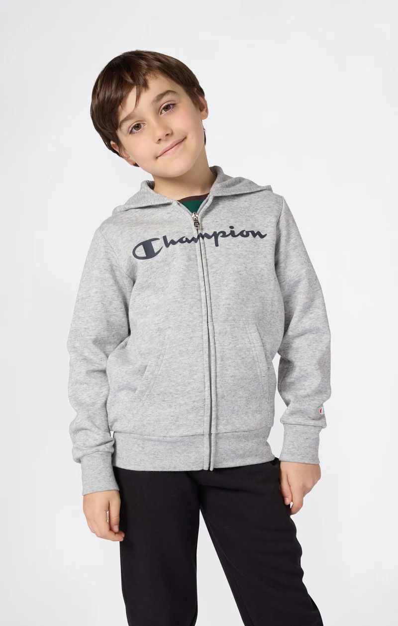 Boys' Fleece Full Zip Hoodie Script Logo