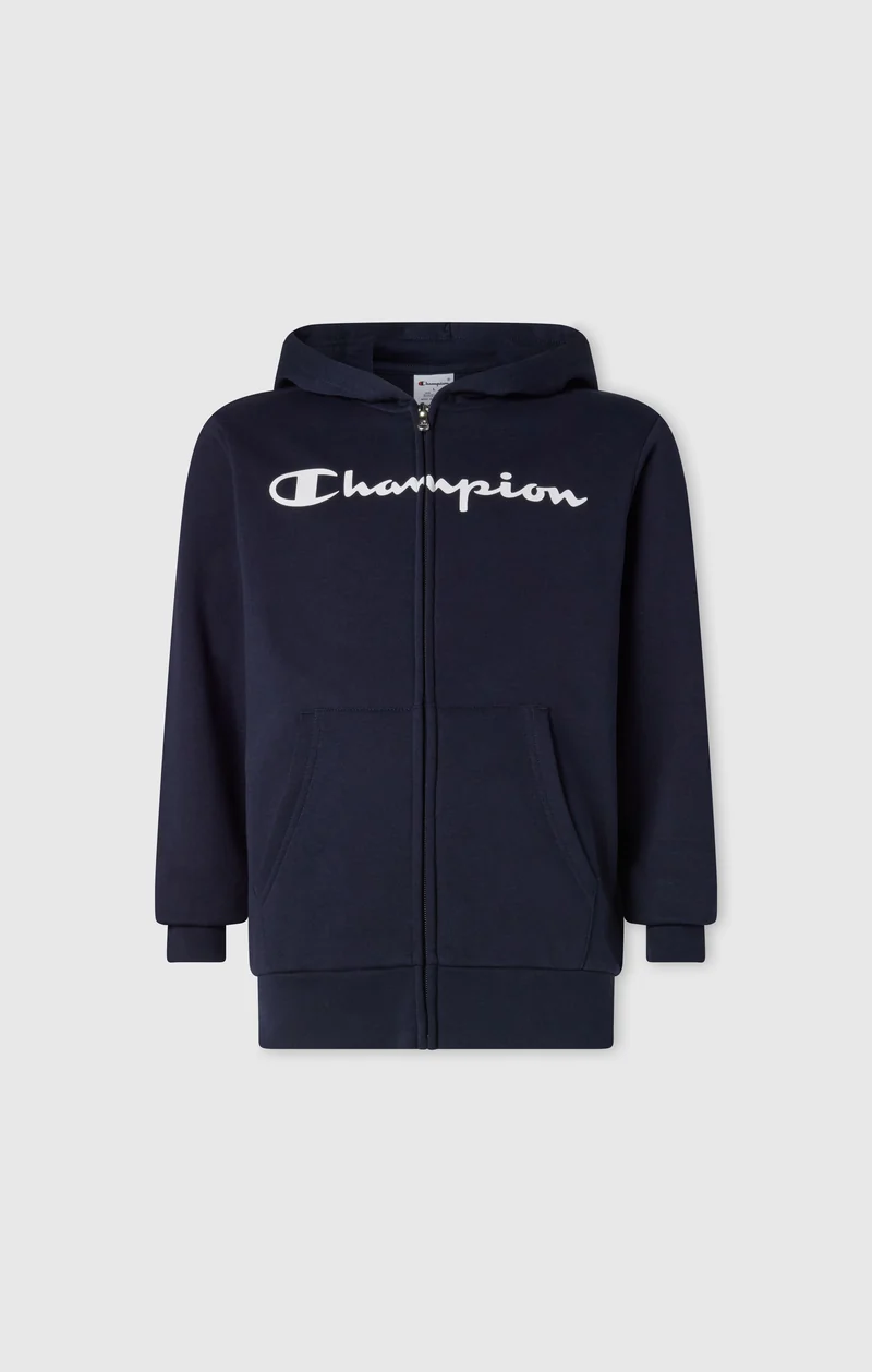 Boys' Fleece Full Zip Hoodie Script Logo