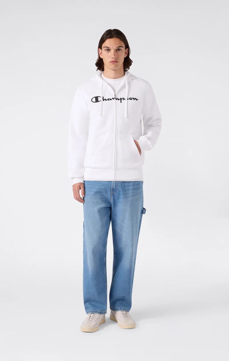 Men’s Fleece Full Zip Hoodie Script Logo