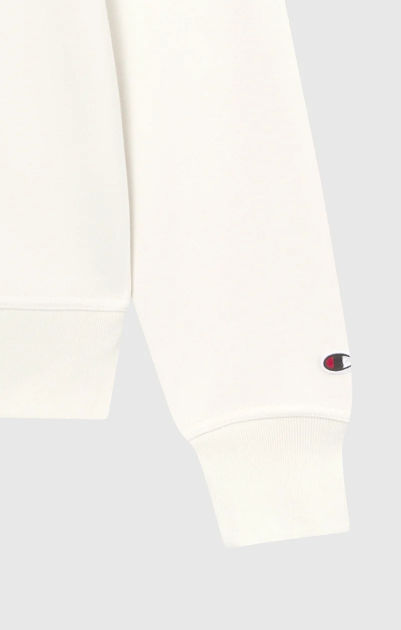 Men’s Fleece Crewneck Sweatshirt with Big Embroidered Logo Icons