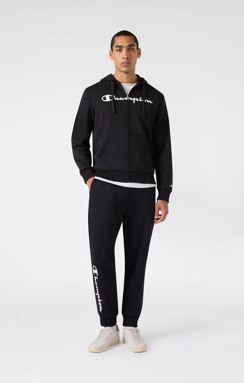 Men’s Fleece Full Zip Hoodie Script Logo