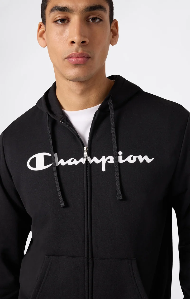 Men’s Fleece Full Zip Hoodie Script Logo